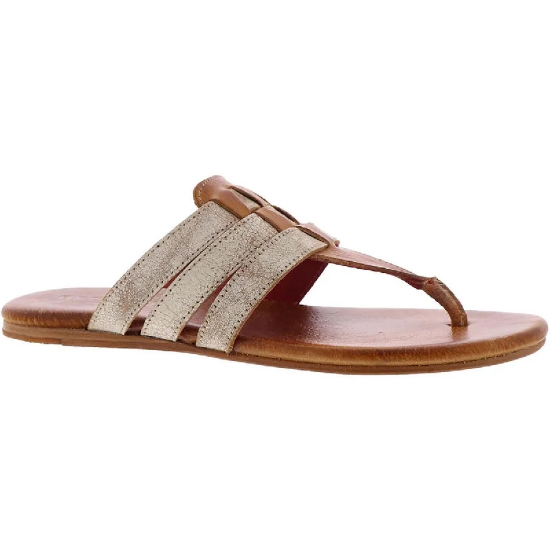 Bed Stu Womens Yoli  Leather Slip On Flip-Flops