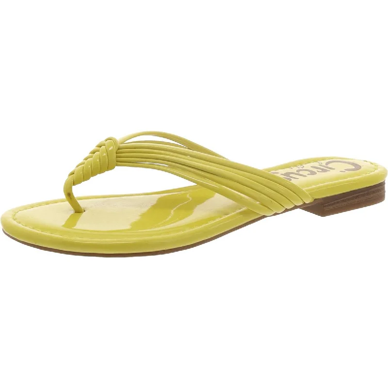 Circus by Sam Edelman Womens Patent Thong Slide Sandals