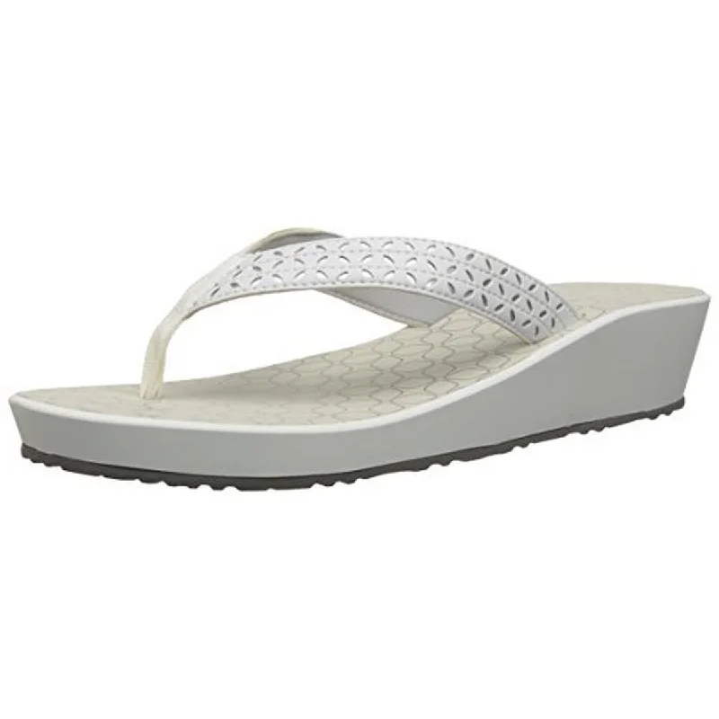 Clarks Womens Liya Gander Wedge Flip Flop Thong Sandals