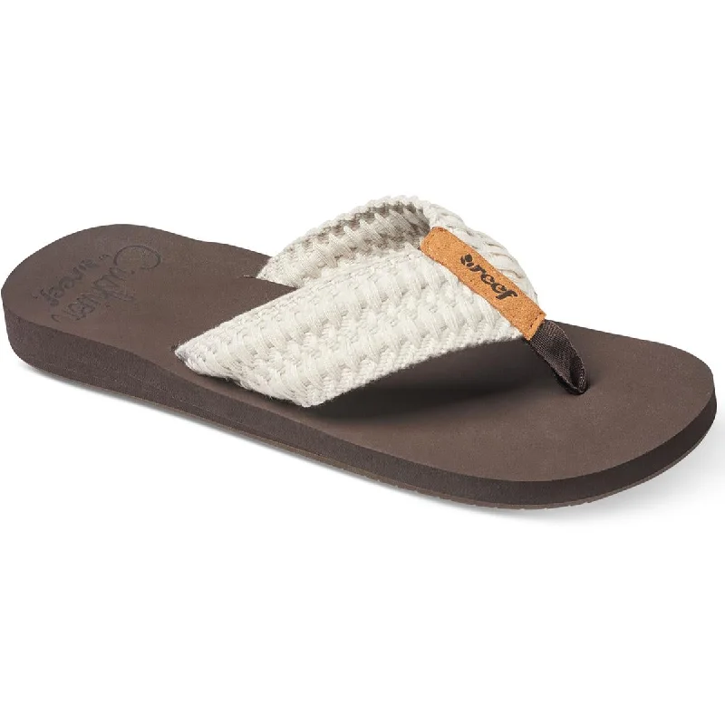 Reef Womens Cushion Slip On Summer Flip-Flops