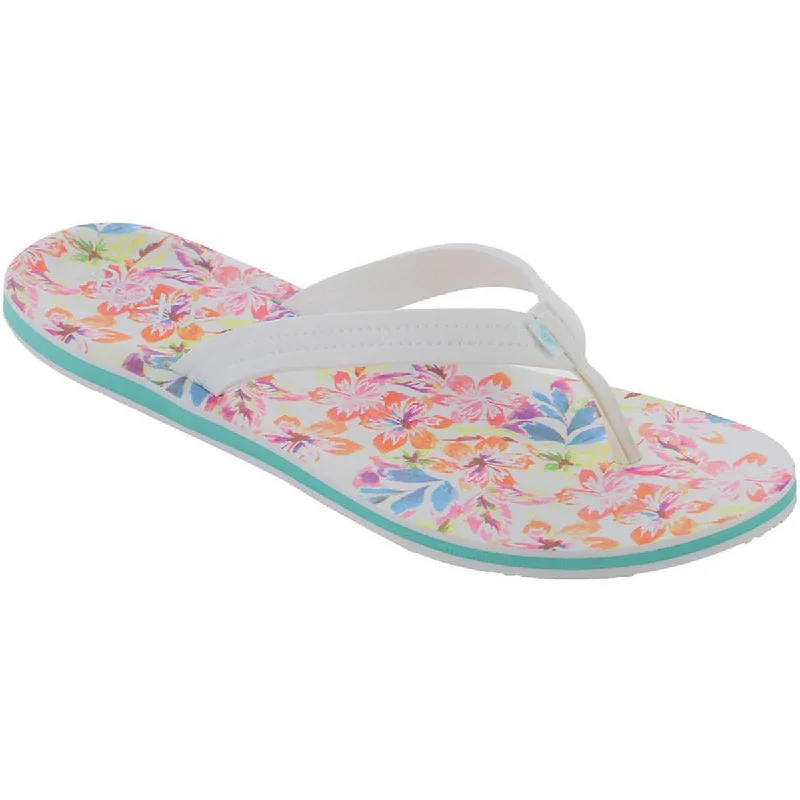 Roxy Womens Vista Loreto Slip On Printed Flip-Flops