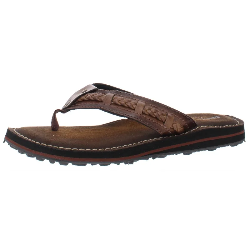 Clarks Womens Fenner Nerice Faux Leather Thong Flip-Flops