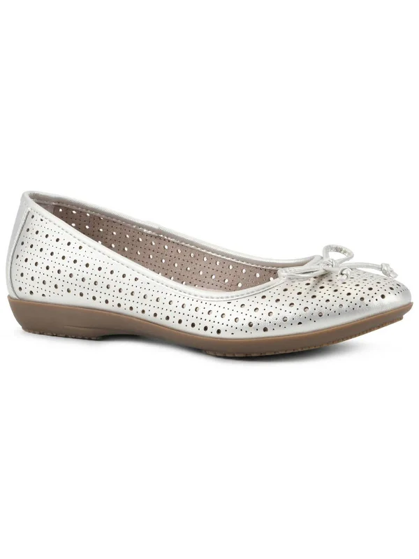 CHERYL Womens Metallic Slip on Ballet Flats