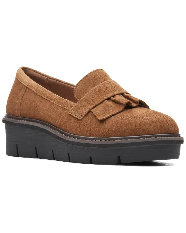 Clarks Airabell Slip Suede Flat