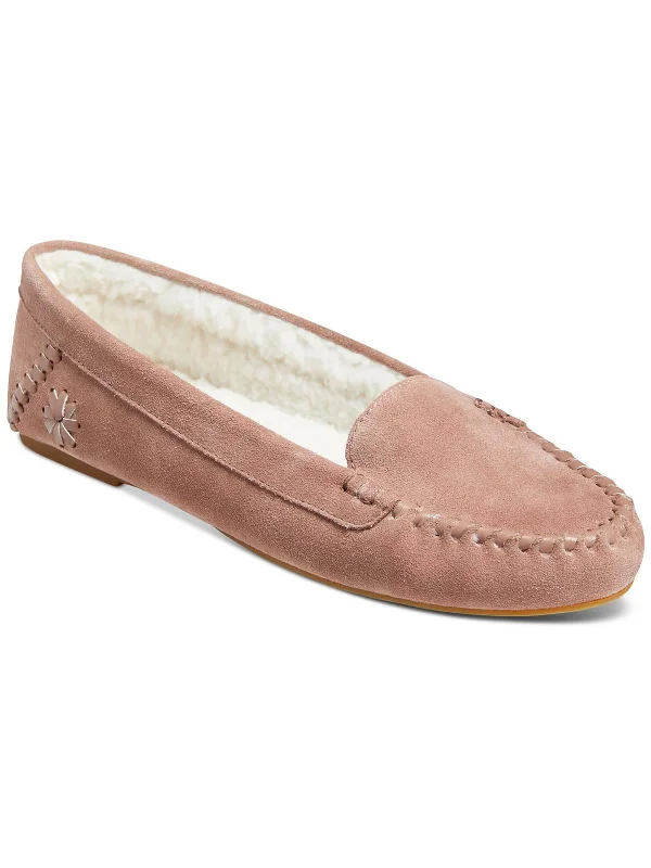 Millie Womens Glitter Slip On Moccasins