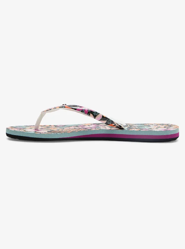 Portofino Flip-Flops - Black/Purple/Orange