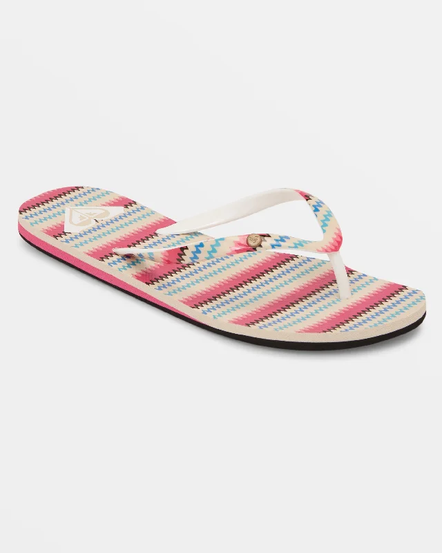 Portofino Flip-Flops - Black/Multi Stripe