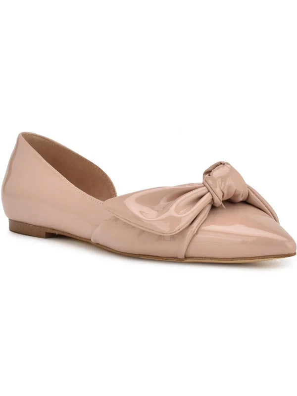 Womens Knot-Front Pointed Toe D'Orsay